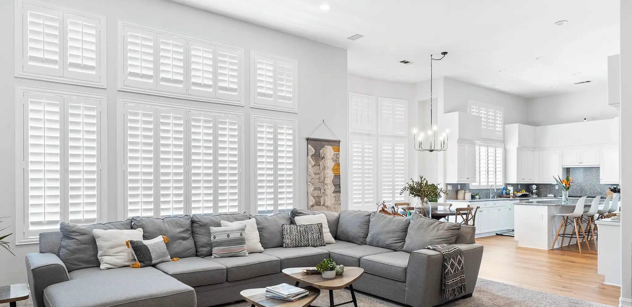 Shutters in a Dallas living room