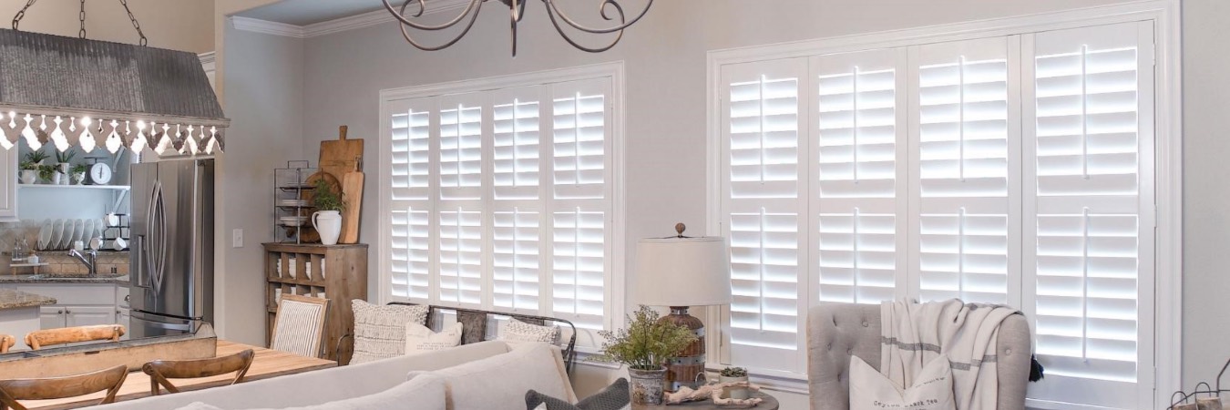 Interior shutters in Carrollton kitchen