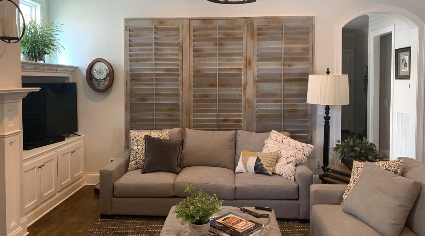 Reclaimed wood shutters in Dallas