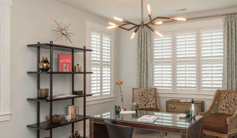 Polywood shutters in an modern office