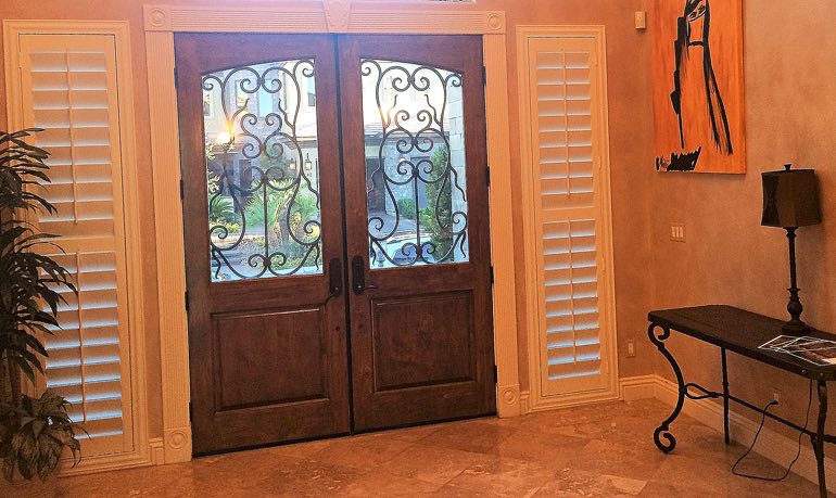 Entryway Sidelight Shutters Sunburst Shutters Dallas