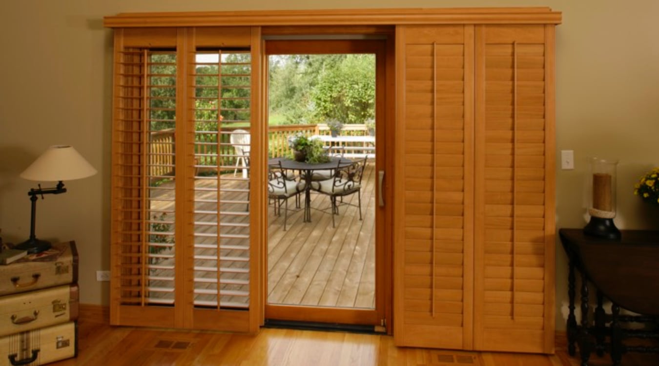 Sliding Glass Door Shutters In Dallas Sunburst Shutters