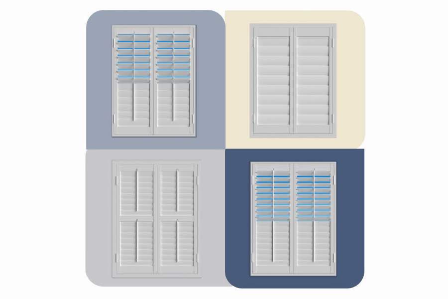 Use the Shutter Designer to see how Polywood shutters look with your Dallas home's wall colors. Four images of Polywood shutters from the Shutter Designer